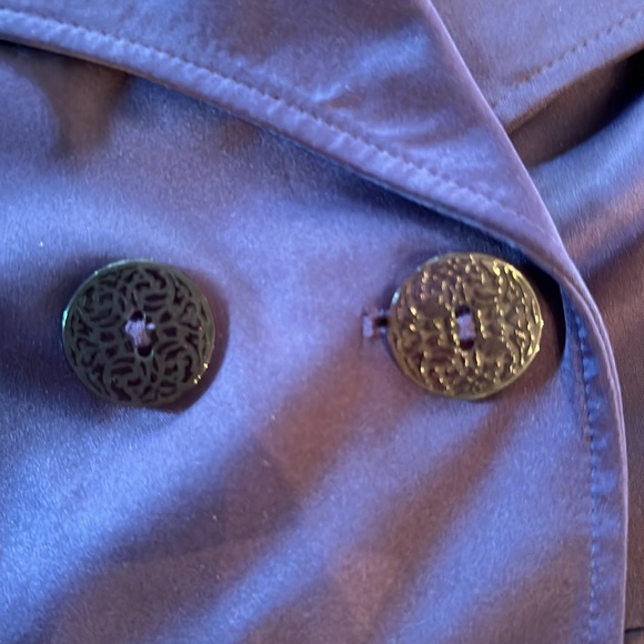 Tahari Deep Purple raincoat / trench coat - Picture 4 of 4